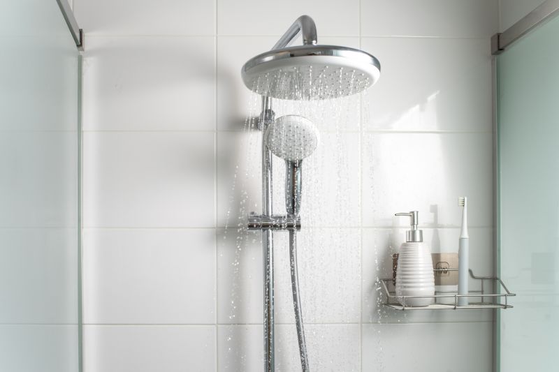 Open Shower with Rainfall Showerhead